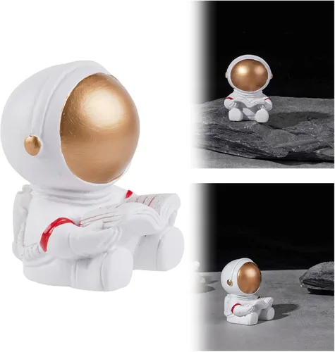 Miniatura 8 de Soporte de teléfono celular astronauta creativo Spaceman para adornos de escritorio, pierna pateada