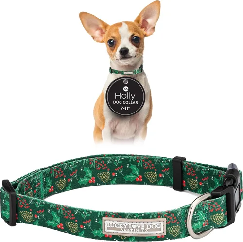 Miniatura 13 de Lucky Love Dog - Collar de perro ajustable con hebilla de fácil clic para los grandes, duradero y cómodo para perros machos y hembras, collar