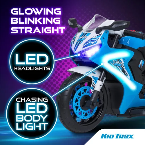 Miniatura 4 de Kid Trax Motocicleta eléctrica con luz de 6 V para niños pequeños, bicicleta para niños pequeños, juguetes para interiores y exteriores, duradera