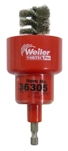 Weiler 36305 Vortec Pro Retail Pack Cepillo de tubo turbo de 1 pulgada, fabricado en los Estados Unidos (paquete de 3)