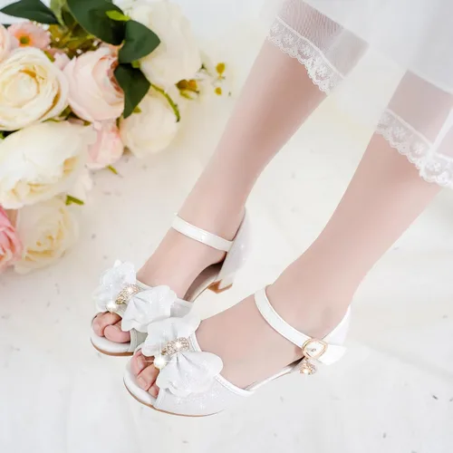 Miniatura 2 de Osinnme - Sandalias de boda para niña pequeña y grande