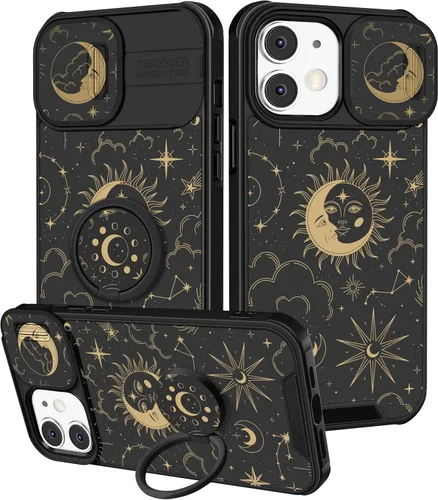 Miniatura 60 de Funermei Funda 2 en 1 para iPhone 13/iPhone 14 para mujeres, linda funda de teléfono con calavera para niñas, diseño de esqueleto gótico, divertido