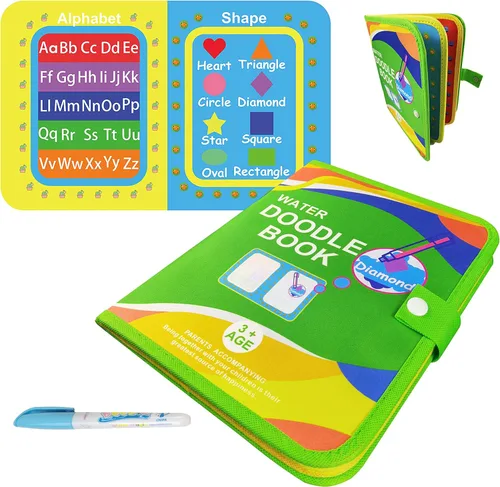 LISKTO - Libro de estera para garabatos de agua: juguete mágico de educación para la primera infancia, perfecto para viajes, gran regalo para niños