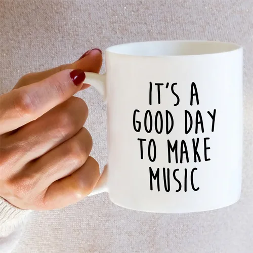 Miniatura 5 de Retreez Taza de cerámica – Make Music – Taza de café de 11 onzas para los amantes de la música – Regalo de cumpleaños y vacaciones