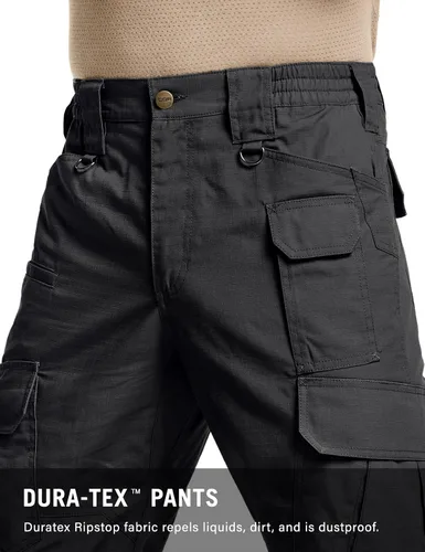 Miniatura 8 de CQR Pantalones tácticos tipo cargo para hombre tejido ripstop resistentes al agua ligeros EDC para artículos de uso diario para trabajo senderismo