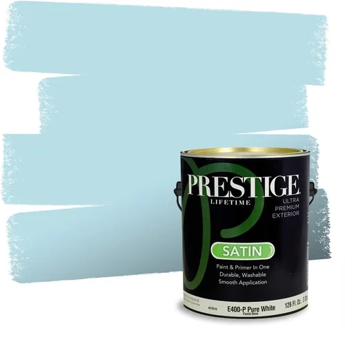 Miniatura 1028 de Pintura Exterior + imprimación PRESTIGE, todo-en-uno, 1 galón, acabado mate, color comparable al Valspar* Royal Gray* VS151-Gris real