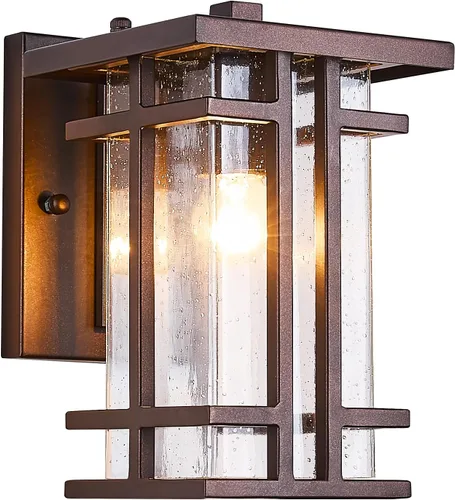 Miniatura 15 de Paquete de 2 lámparas de pared para exteriores del anochecer al amanecer, lámpara de pared exterior de bronce aceitado, montaje en pared, luz
