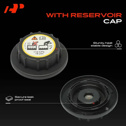 Miniatura 5 de A-Premium Tanque de expansión de refrigerante con tapa de repuesto para Ford Excursion F-250 F-350 F450 F-550 Super Duty 1999-2004 Delantero