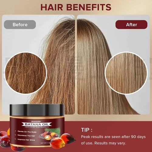 Miniatura 3 de Aceite de batana crudo para el crecimiento del cabello, Dr. Sebi Pure Aceite de Batana natural hidratante para el cuero cabelludo, mascarilla