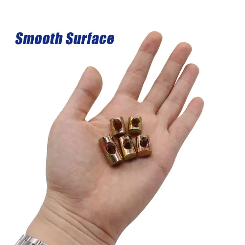 Miniatura 4 de Kit de 72 tuercas métricas M6 de barril con orificio cruzado, para muebles, camas, cunas y sillas (M6 x 11mm/12mm/13mm/15mm/20mm)