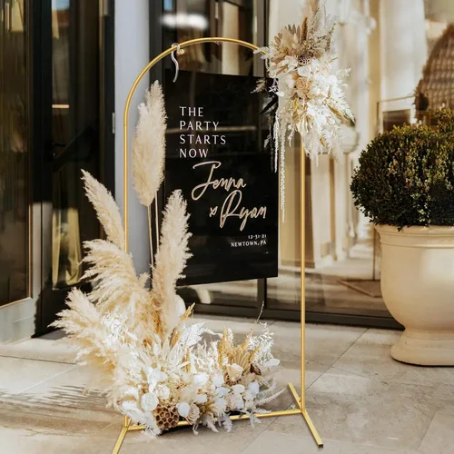 Miniatura 4 de Kit de arco de globos de metal, marco de arco de columna de globo de amor, soporte de arco de corazón de boda, suministros para bodas, novias, día