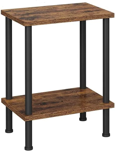 Miniatura 10 de Vimber Mesa auxiliar, mesa lateral, juego de 2, mesitas de noche con estantes de almacenamiento de 2 niveles, mesa para sofá para espacios pequeños
