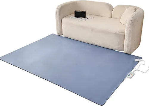 Miniatura 11 de Alfombra Térmica para Piso, Alfombrillas Térmicas para Piso con Temperatura Ajustable y Temporizador de 12 Horas, Alfombra Eléctrica de Calefacción