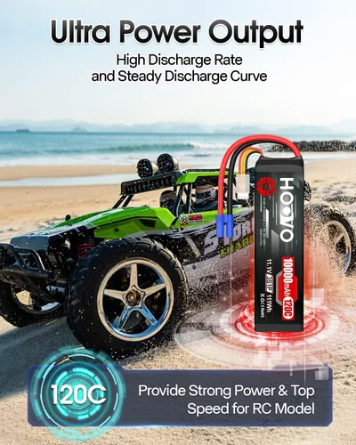 Miniatura 5 de HOOVO 3S Lipo Batería 11.1V 10000mAh 120C Batería RC Softcase EC5 Plug Compatible para coches RC, Drones, DJI, FPV, RC Avión, Racing Hobby 2