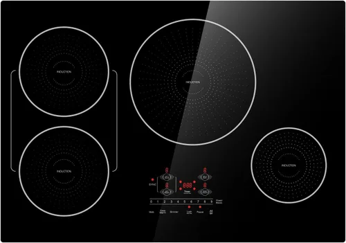 Miniatura 8 de Cocina de inducción de 24 pulgadas de 4 quemadores, encimera plana de vidrio eléctrico con Bridge-SYNC, 3 modos preestablecidos de refuerzo