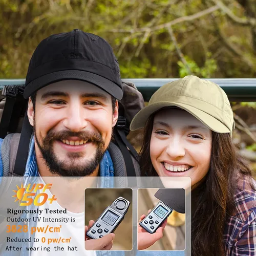 Miniatura 19 de Gorra de béisbol impermeable para hombre, sombrero de lluvia plegable para correr al aire libre, sombrero de pesca solar