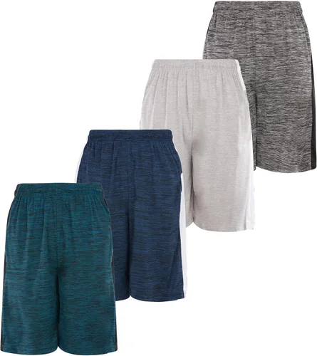 Miniatura 2 de Pantalones cortos de baloncesto para hombre con bolsillos, pantalones cortos de entrenamiento de gimnasio para hombre, paquete de 4