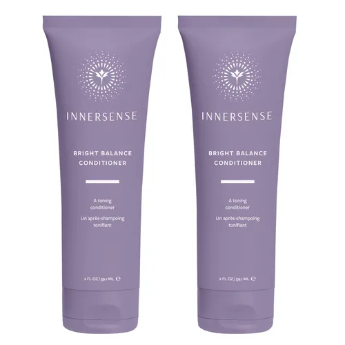 INNERSENSE Organic Beauty - Acondicionador tonificante morado natural Bright Balance | Tonificante, hidratante, para cabello aclarado o gris,