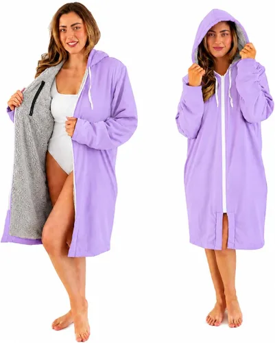 Miniatura 6 de MACAR Parka de natación impermeable con forro polar, ideal para actividades junto a la piscina y al aire libre