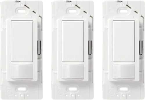 Miniatura 26 de Lutron Maestro Interruptor de luz con sensor de movimiento para interiores para baño, garaje, lavandería, cualquier bombilla, sensor de ocupación