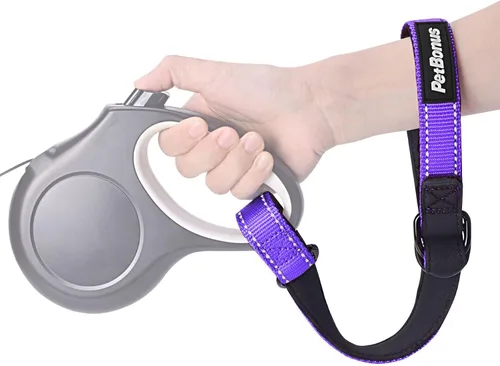 Miniatura 19 de PetBonus Correa corta para perro, correa de seguridad para correa retráctil para perro, diseño reflectante y mango acolchado suave ajustable, capa