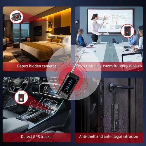 Miniatura 2 de Detectores de cámara oculta, dispositivo antiespionaje, detector de rastreador GPS portátil y dispositivo de detección de errores, señal inalámbrica