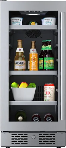 Miniatura 15 de Avallon ABR151BLSS Centro de bebidas de 15 pulgadas de ancho para 86 latas con iluminación LED