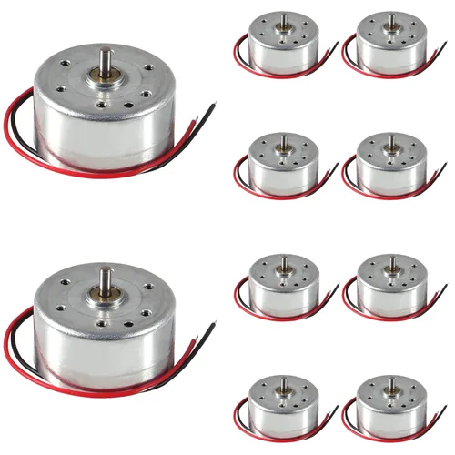 Alinan 10 unids Mini motores de generador 3V-12V DC Motor eléctrico para DIY generador electrónico de turbina eólica de manivela modelo de energía