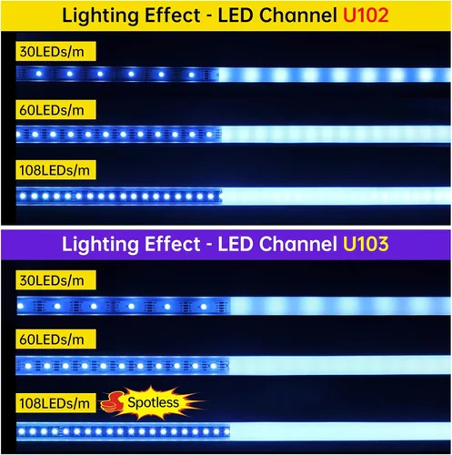 Miniatura 5 de Muzata 30M/100FT de cubierta LED de plástico sin costuras blanca lechosa anti-UV continua para el canal Muzata U102 U103 LC22 WW 30M de longitud