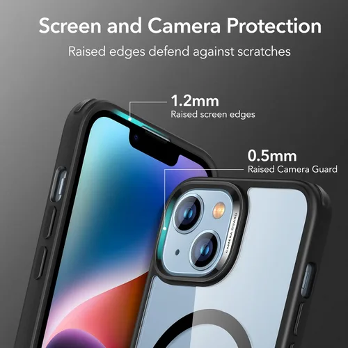 Miniatura 6 de ESR Classic Hybrid Funda magnética para iPhone 14/13, compatible con MagSafe, protección contra golpes de grado militar, resistente al amarilleo