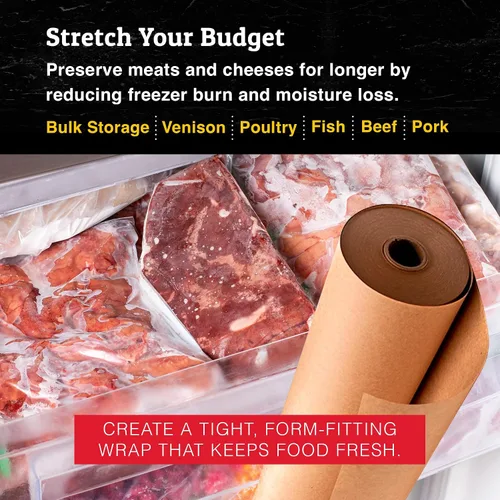 Miniatura 4 de Meat Hugger Rollo dispensador de papel para congelador natural, papel congelador resistente a la humedad con revestimiento de poliéster