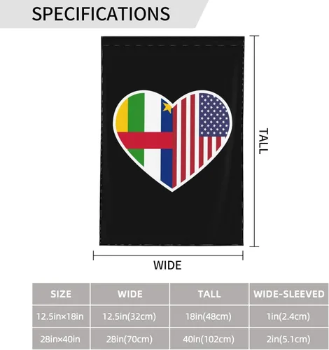 Miniatura 7 de I Love America And The Central African Republic Garden Flag 12.5"x18" Inch Double Sided Garden Flags Home Lawn Outdoor Decor Flags Party Banner