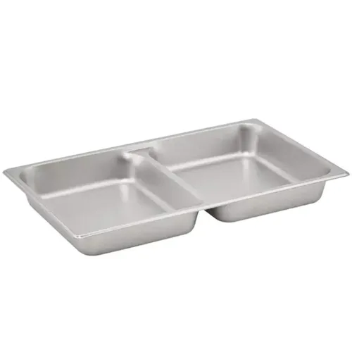 Miniatura 2 de Tiger Chef Bandeja dividida de acero inoxidable de tamaño completo de 18 x 26 pulgadas, 2-1/2 pulgadas de profundidad, calibre 24, acero inoxidable