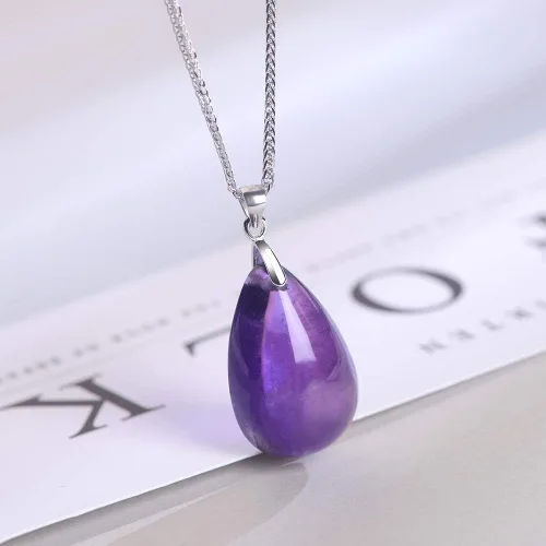 Miniatura 4 de iSTONE - Collar de plata de ley 925 con dije de lapislázuli para mujer, piedra preciosa natal con cadena de plata de 18 pulgadas