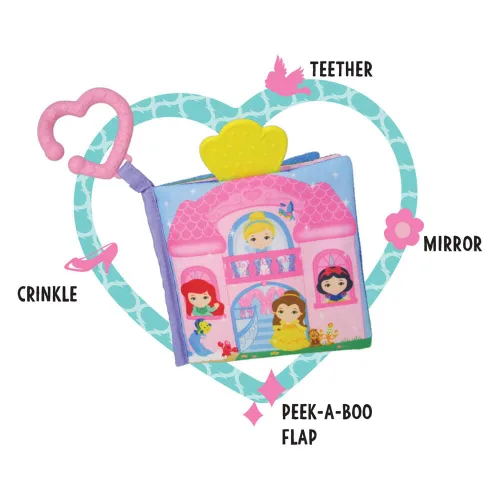 Miniatura 2 de Disney Kids Preferred Baby Princess - Libro suave con mordedor y páginas arrugadas, libro de imágenes para recién nacidos