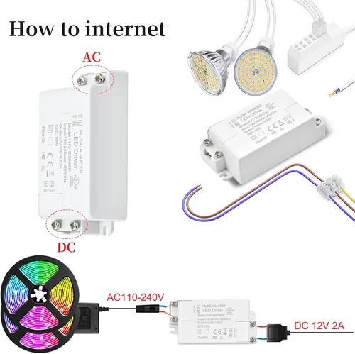 Miniatura 4 de Lustaled Transformador de controlador LED de 10 W CC 12 V - Convertidor de conmutación de voltaje constante de 110 V CA a 12 V CC - Impermeable