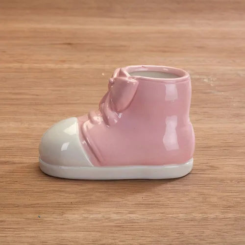 Miniatura 2 de Fox Valley Traders Heirloom - Botín de bebé, zapato clásico de recuerdo, cerámica, rosa
