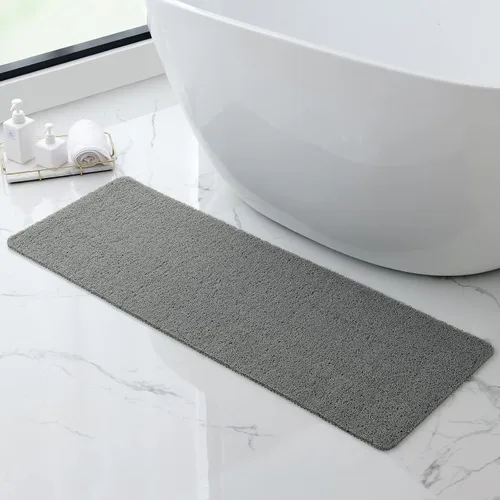 Miniatura 13 de Tapete antideslizante para bañera, 16 x 24 pulgadas, tapetes de ducha para bañera, tapetes de baño de PVC con textura de lufa para áreas húmedas