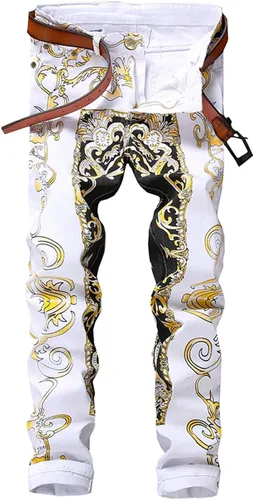 Miniatura 92 de Enrica Pantalones vaqueros estampados casuales para hombre