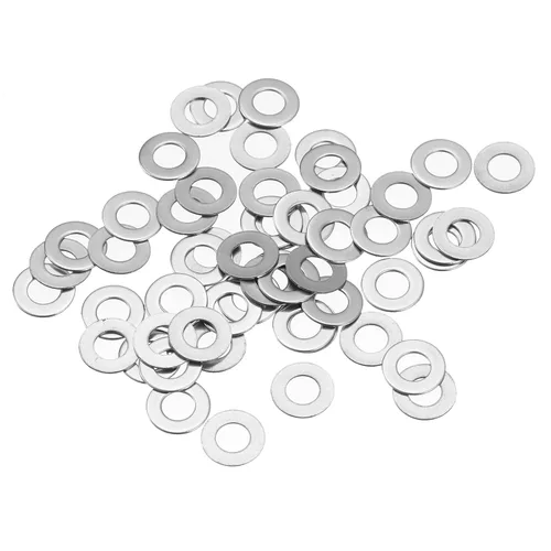 Miniatura 33 de uxcell Arandelas planas de acero inoxidable M3 304, 20 espaciadores planos ultrafinos de 0.118 x 0.197 x 0.004 in para tornillo de tornillo