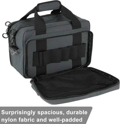 Miniatura 5 de PROFOCUS Bolsa de gama para pistolas y munición con cremalleras bloqueables Gris