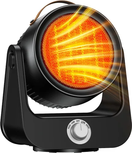 Calentador eléctrico de cerámica PTC de 1500 W para exteriores, calefacción 1S de 250 pies cuadrados, 4 modos, calentadores de patio 3D verticales y