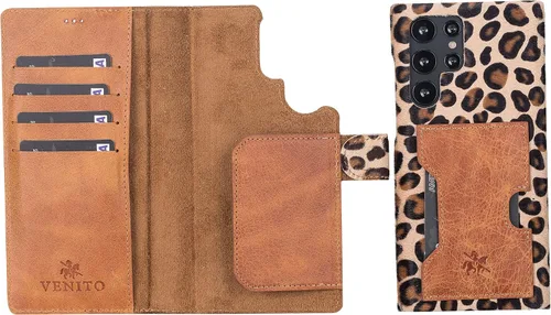 Miniatura 113 de Venito Florence - Funda de piel compatible con Samsung Galaxy S9, extra segura con bloqueo RFID, cartera desmontable para teléfono (gris decolorado)