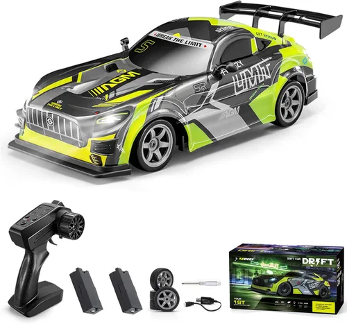 Miniatura 11 de Coche de deriva a control remoto, escala 1:16, vehículo de control remoto para deriva y carrera, 2.4 GHz 4WD de alta velocidad 20+KM/H con luces