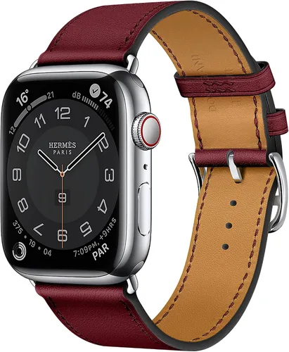 Miniatura 43 de LB1 - Correa de cuero para Apple Watch para mujeres y hombres, SE Ultra 2 de 1.575 in 1.732 in 1.811 in 1.654 in 1.772 in 1.614 in 1.496 in 1.929 in