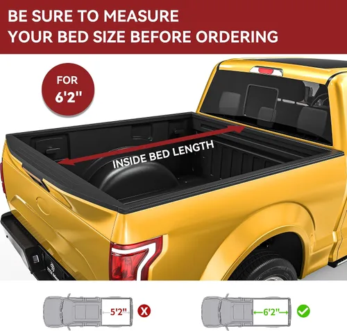 Miniatura 2 de YITAMOTOR - Funda suave enrollable para tonneau de camioneta de 6.2 pies, compatible con GMC Canyon y Chevy Colorado 2015 al 2022