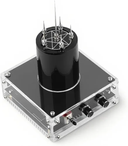 Kit de bricolaje de bobina de música, bobina de música, base acrílica, carcasa de arco de plasma, experimento de altavoz de plasma, modelo de