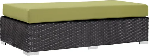Miniatura 11 de Modway EEI-1911-EXP-ORA Convene - Muebles otomanos cuadrados de tela para patio, muebles de exterior, color naranja espresso Espresso Naranja