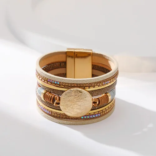 Miniatura 2 de Long tiantian Pulseras de cuero para mujer, pulseras de moda para mujer, pulseras apilables de múltiples capas, joyería bohemia para mujer, regalos