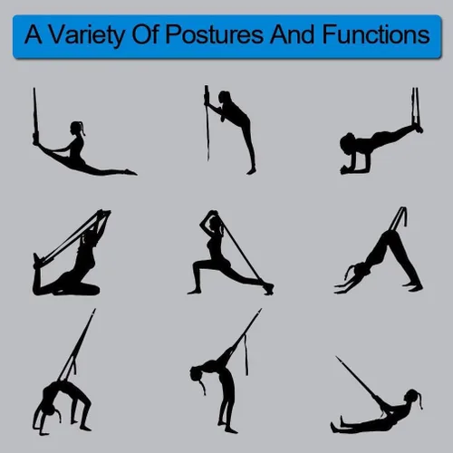 Miniatura 5 de Correa de estiramiento de yoga, fitness, estirador de piernas ajustable, entrenador de asistencia para flexión de espalda, mejora la flexibilidad